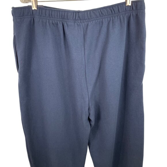 Logo Athletic Mens XXL Navy Blue Fleece Joggers Sweatpants Elastic & Drawstring - Picture 6 of 9